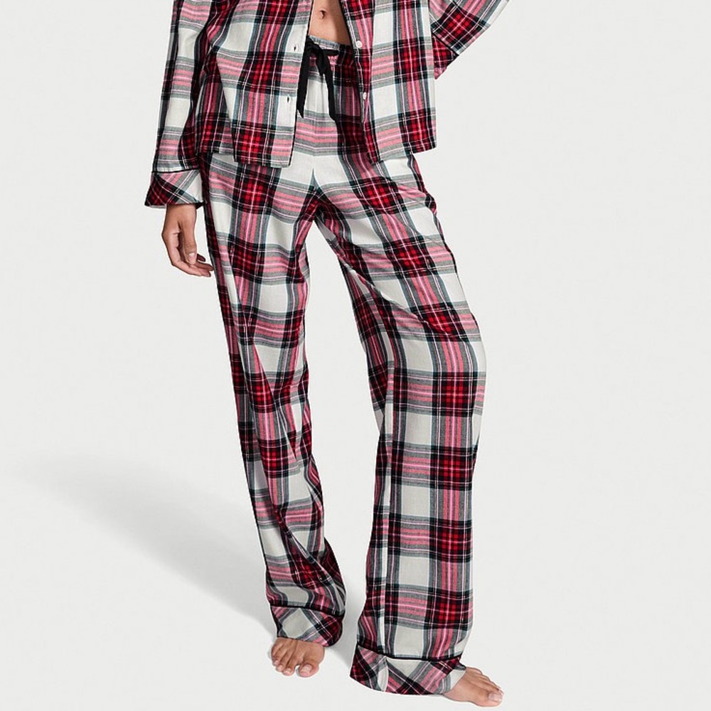3 For 30 💥 Victoria's Secret Plaid Pajama Bottoms loungewear Pant Red Green